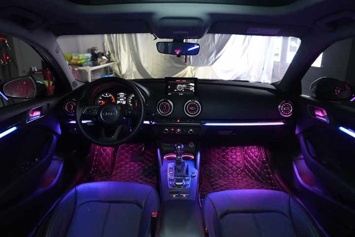 Ambient Lights with Mobile Control with Mobile Control with Multiple Colors Suitable for 17-24 Audi A4L