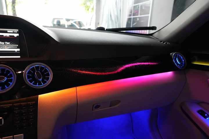 Car Ambient Lights with Mobile Control in Multiple Colors Car Interior Lighting Accessories Suitable for 10-15 Mercedes Benz E