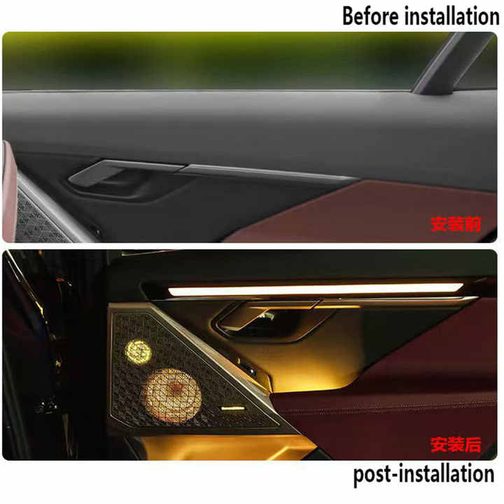 2 Door Interleaved Decoration Lamp for BMW 5 Series I5 G60 Crystal Sync Original Car Ambient Lighting