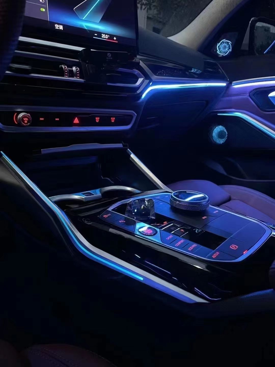 LED Ambient Lighting Car Replacement Decorative Lamp Center Console Saddle Light for BMW 3 and 4 Series (G20 G22) 2020-2023