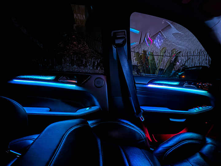 Car Ambient Lights with Mobile Control in Multiple Colors Car Interior Lighting Accessories Suitable for 12-15 Mercedes Benz ML