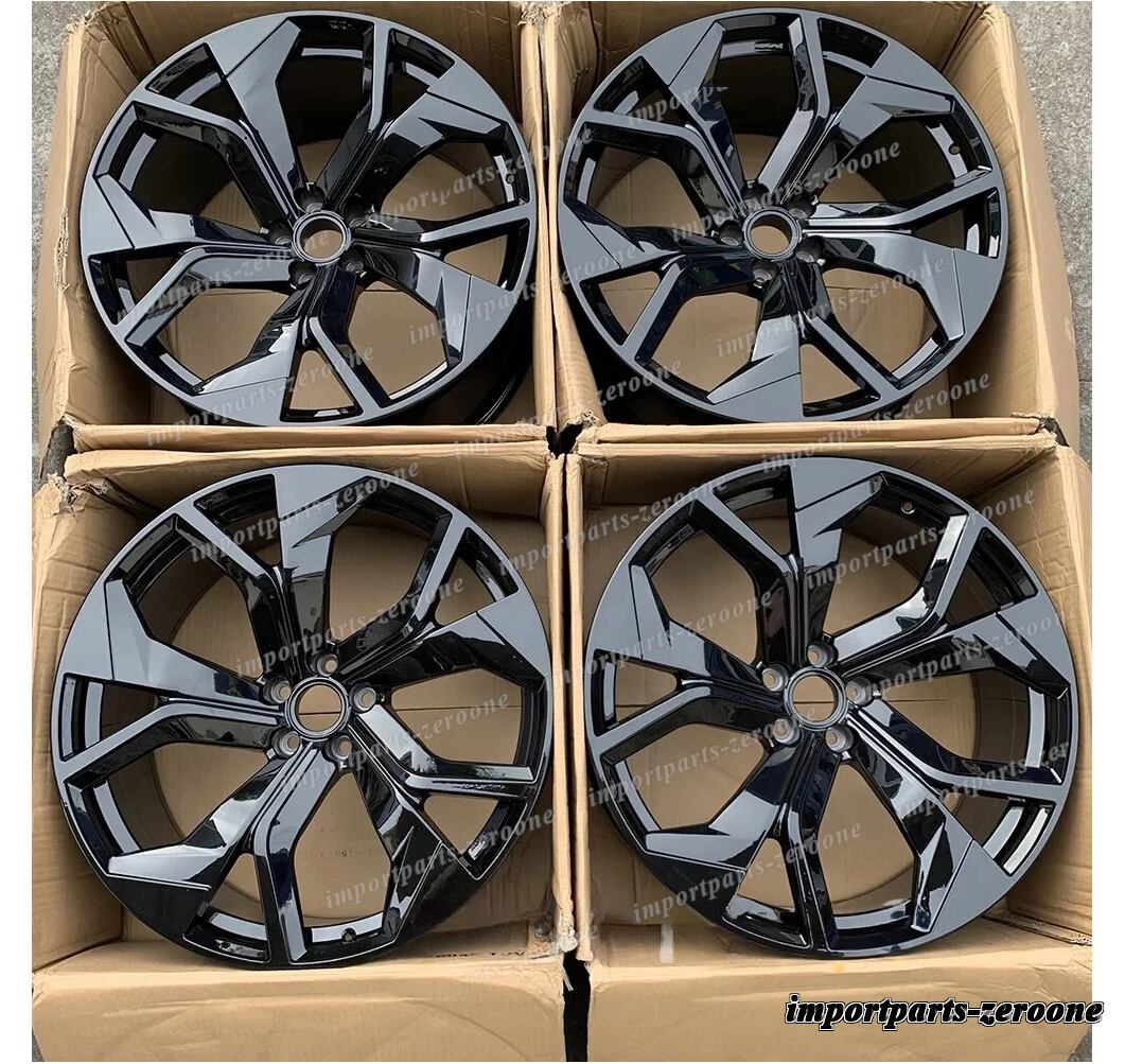 1点限り 20インチ グロス ブラック ホイール フォルクスワーゲン アルテオン 20x8 オフセット 40 4 個セット- 鍛造 -BRN-12728★