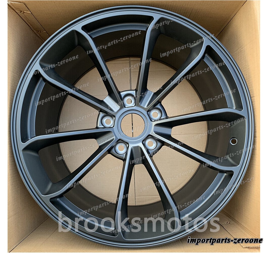 1点限り 20インチ マットブラック GT4 ホイール 2016+ ポルシェ 718 ケイマン 982 20x8.5/11 -BRN-11875 鍛造 ★
