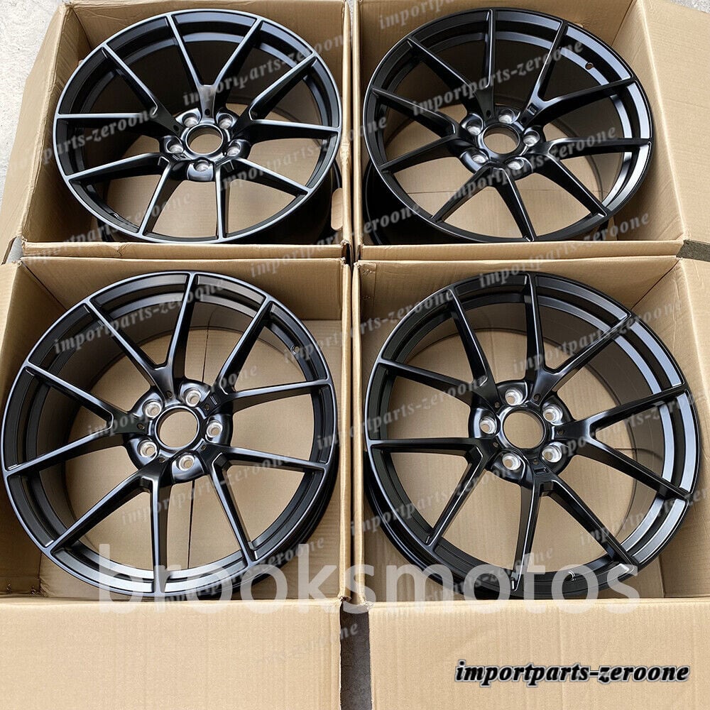 1点限り 19インチ20インチ マットブラック ホイール BMW F82 F83 M4 763 5X120 4本セット 鍛造 -BRN-11497-2★