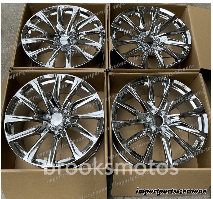 1点限り 24インチ NEW クロームスタイル ホイール キャデラック エスカレード 24X10 6X139.7 4本セット 鍛造-BRN-11220★