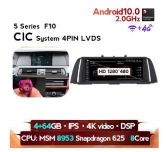 BMW 5 シリーズF10 F11 2011-2017 アンドロイドナビMSM CIC 64G -YA