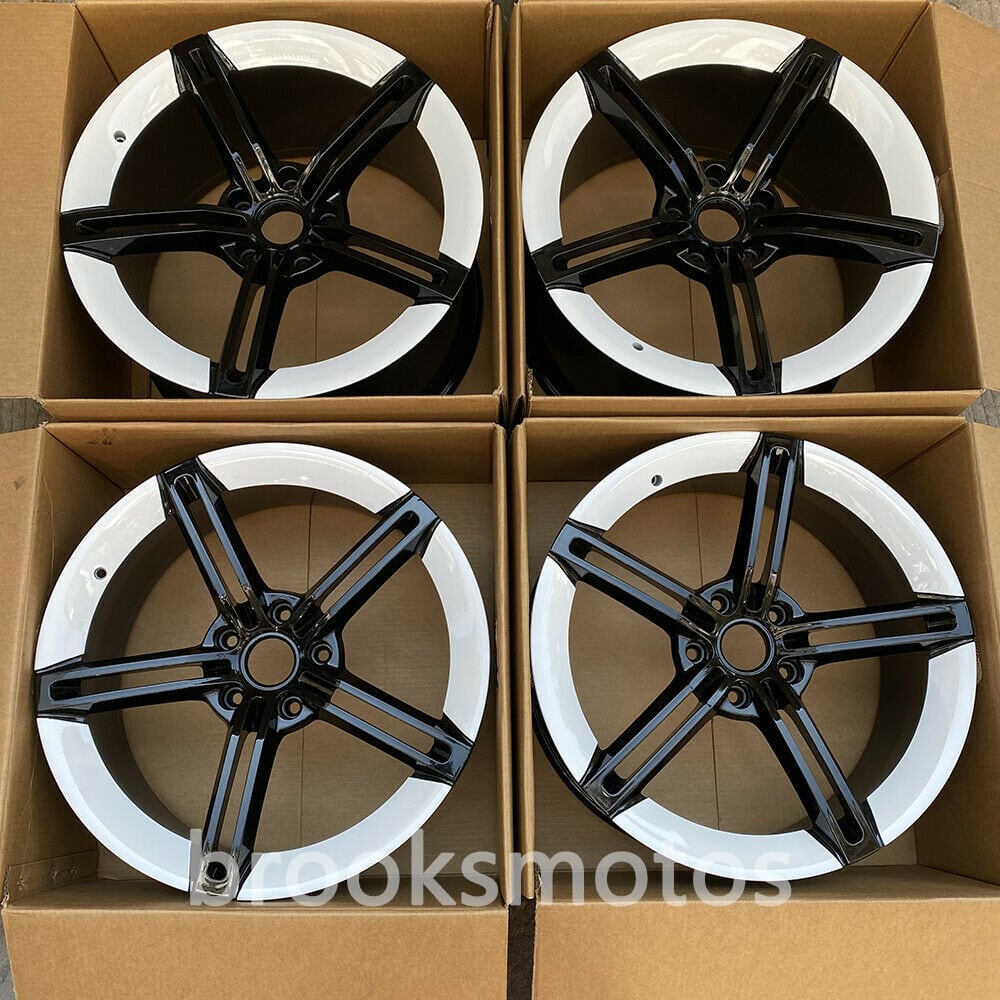 20インチ ツイン 5 スポーク ホワイト 鍛造 スタイル ホイール NISSAN MAXIMA 20X8.5 BRN-1827