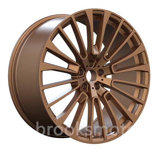 21 인치 NEW 멀티 스포크 스타일 청동 휠 2019+ BMW G07 X7 5X112 21X9.5 BRN-1549