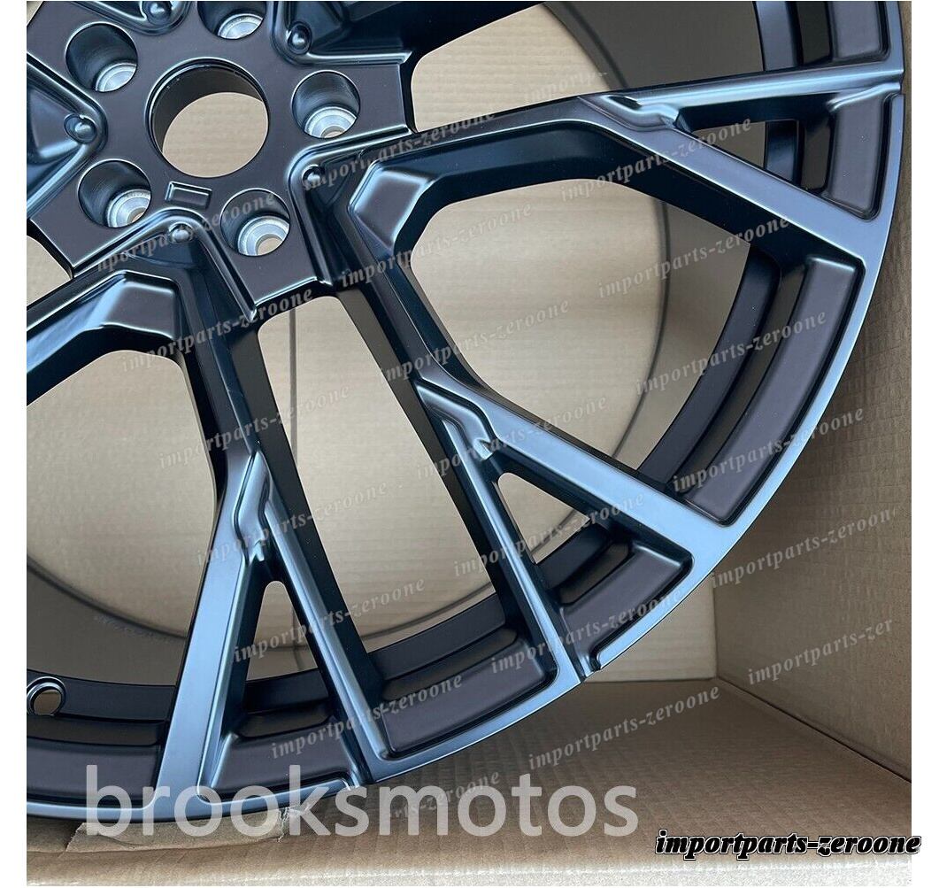 22インチ NEW STYLE SATIN BLACK WHEELS RIMS FIT BMW X5 E70 F15 X6 E71 F16 809 5X120　-