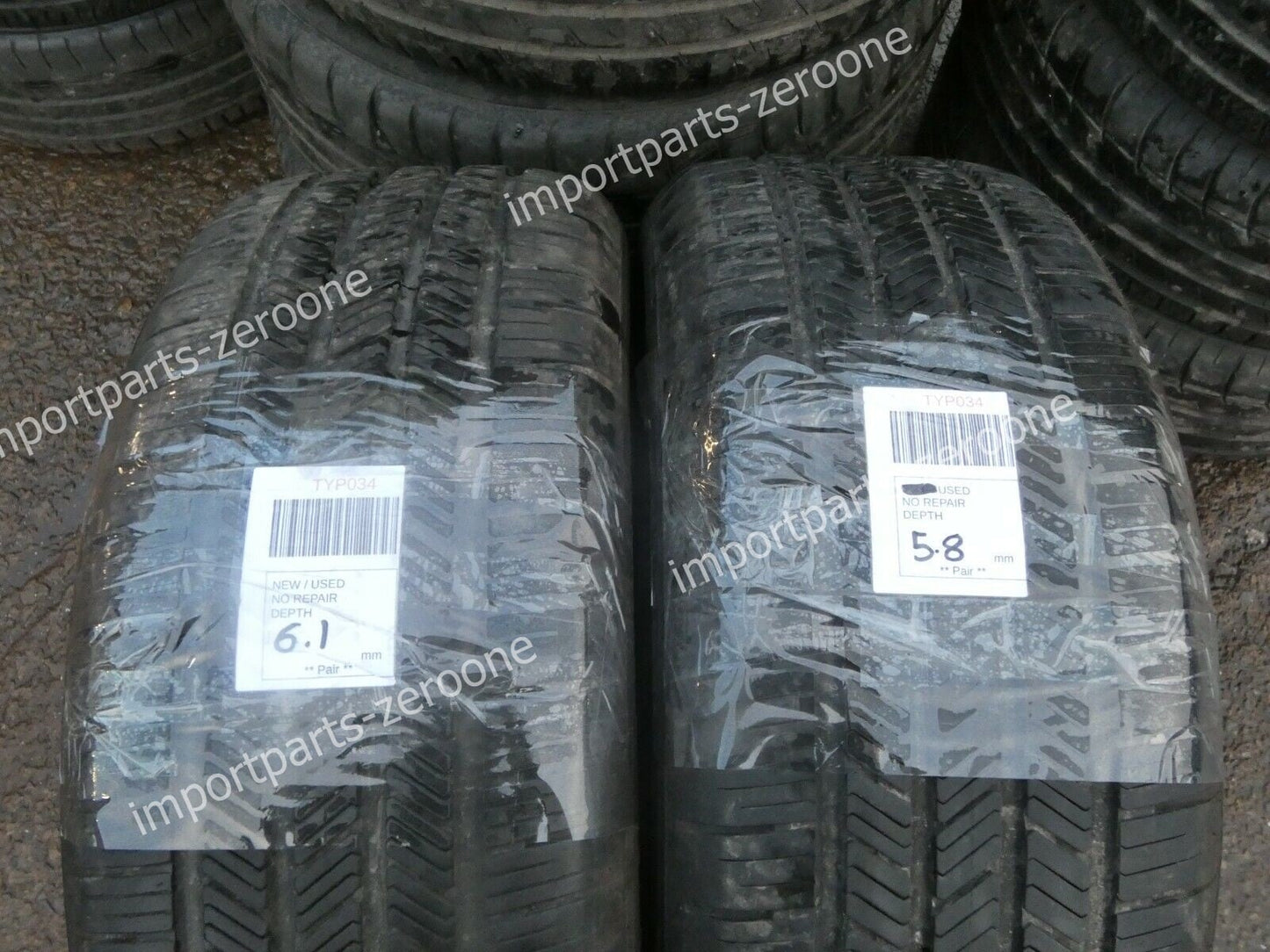 GOOD PAAR (X2) GOODYEAR EAGLE 255/55/R18 109V REIFEN 6.1MM & 5.8MM  REPARATUR XT-11832