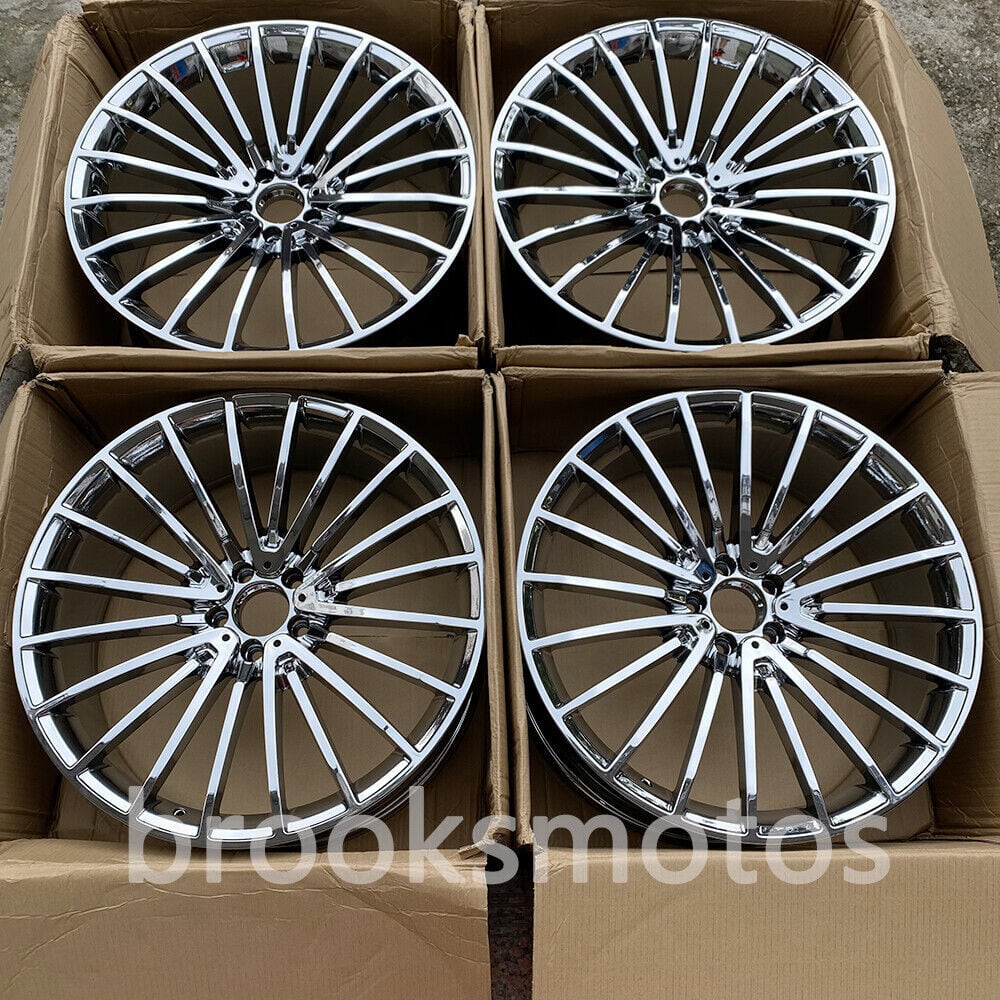 메르세데스 벤츠 W166 W167 X166 GLS 22 인치 멀티 스포크 크롬 스타일 휠 BRN-1624
