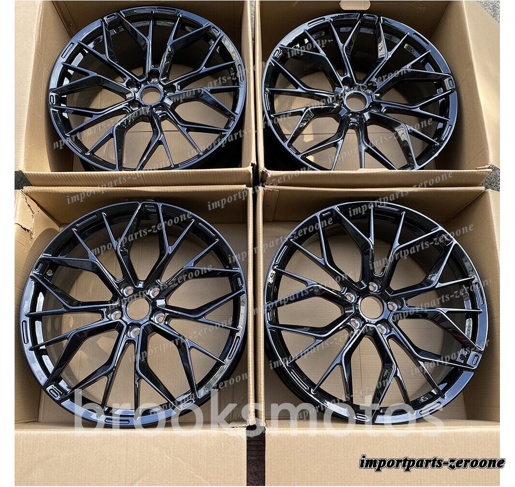 21インチニュースタイル ブラック スタッガー  ホイール  21X 9　FORGED　4本セット　-