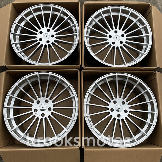 21 인치 HM 스타일 멀티 스포크 실버 휠 INFINITI QX50 QX60 QX70 21X10 BRN-1533