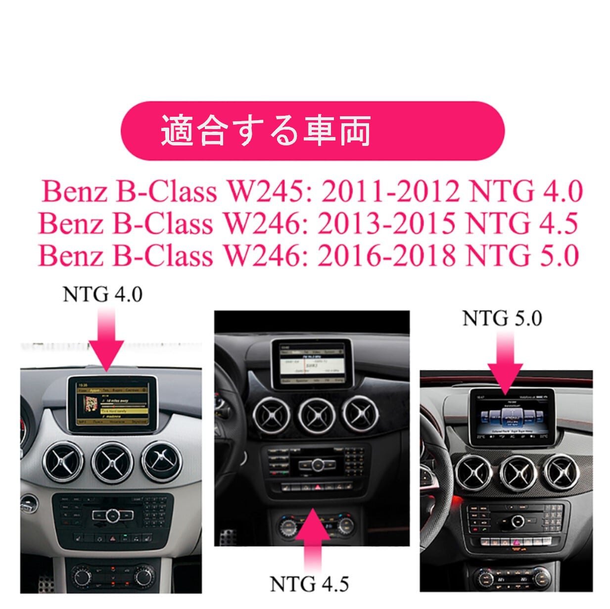 メルセデスベンツBクラスW245W246 アンドロイドナビ　ANDROID10　NTG 4.5 2013-2015