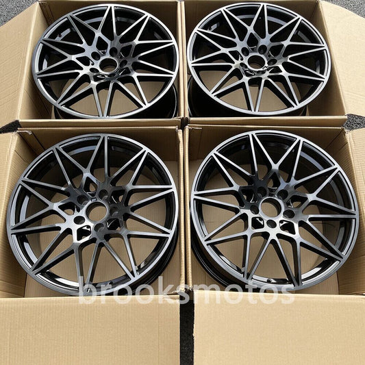 BMW M2 F87 M3 F80 M4 F82 83 20X8.5 20X10 666 20 인치 블랙 스타일 휠 BRN-1337