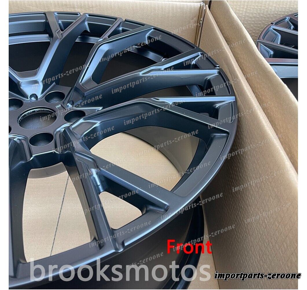 22インチ NEW STYLE SATIN BLACK WHEELS RIMS FIT BMW X5 E70 F15 X6 E71 F16 809 5X120　-