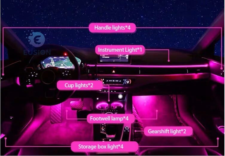 アウディ　Q5　イルミネーションアンビエントライト　2009－2016　MMI制御　セット-IL-1003