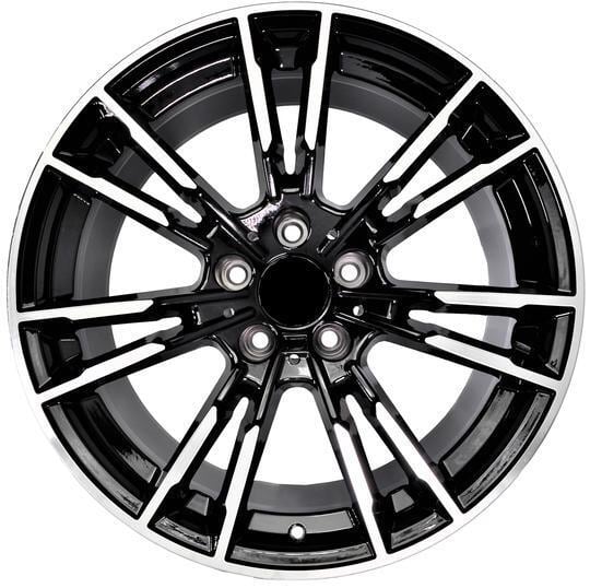 20インチ STAGGERED BLACK ホイール ( ４本セット ) BMW 3 4 5 6 シリーズ X1 X3 X4 　-DFO-1286