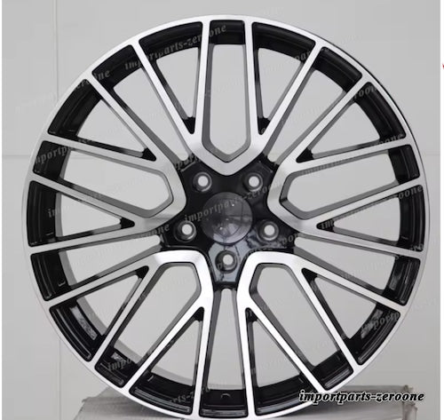Limited quantity, 1 item only, 20 inch wheels, gloss black &amp; machining, set of 4, Porsche Cayenne - HU-1056★