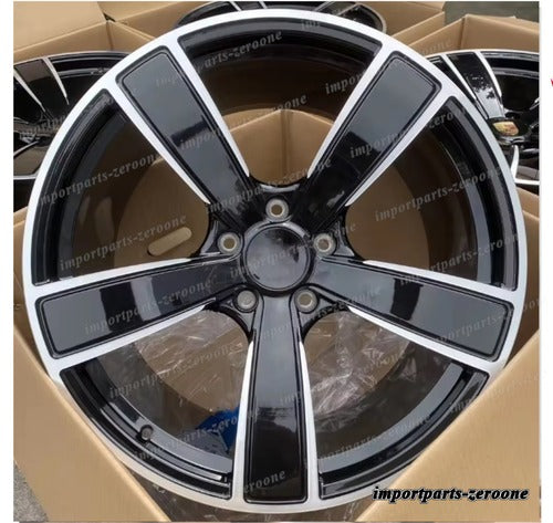 Limited quantity, 1 item only, 22-inch wheels, gloss black and machined, set of 4, for Porsche Cayenne 2023 - HU-1055-2★