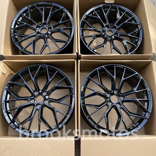 21インチ NEWスタイルブラックスタッジェッドフォージドホイールテスラモデルS 21X8.5 21X 9  BRN-1614