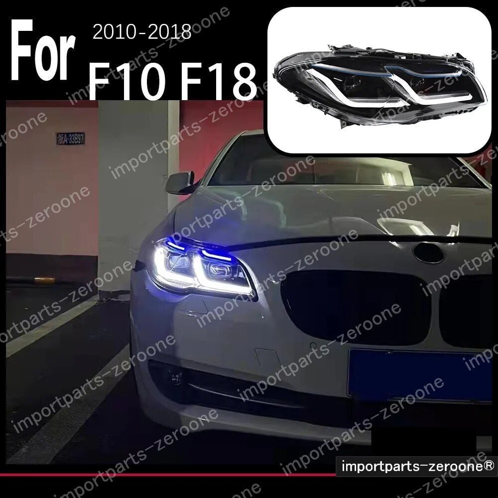 BMW　５シリーズ　 F10　アップグレードヘッドライト　2010～2016　F18　F11　左ハンドル用　2010～2013 HALOGEN　-HAD-1032