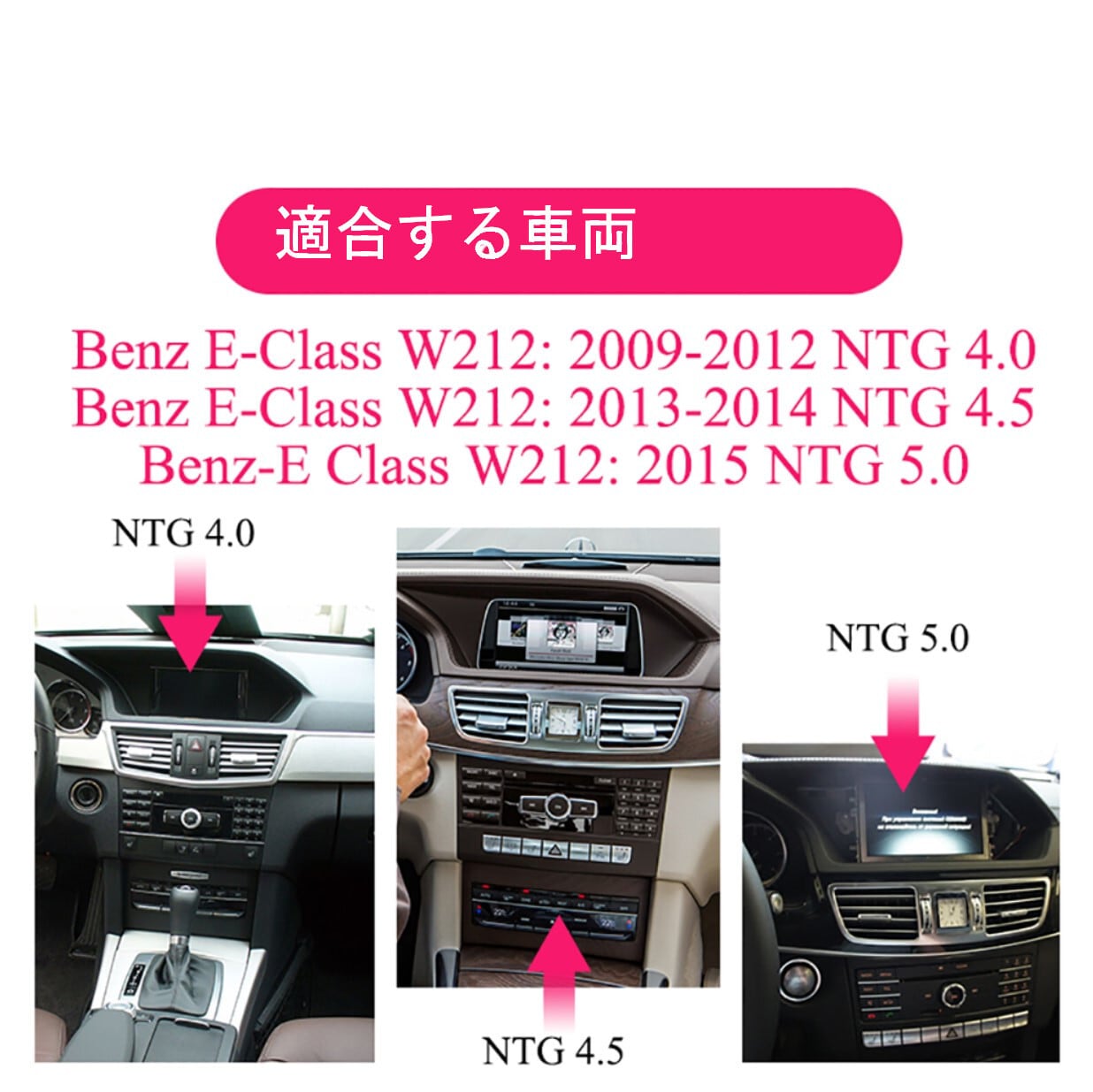 ベンツ E CLASS W212 2009-2015　アンドロイドナビ　ANDROID10.0　NTG 4.0 LHD 12.3''