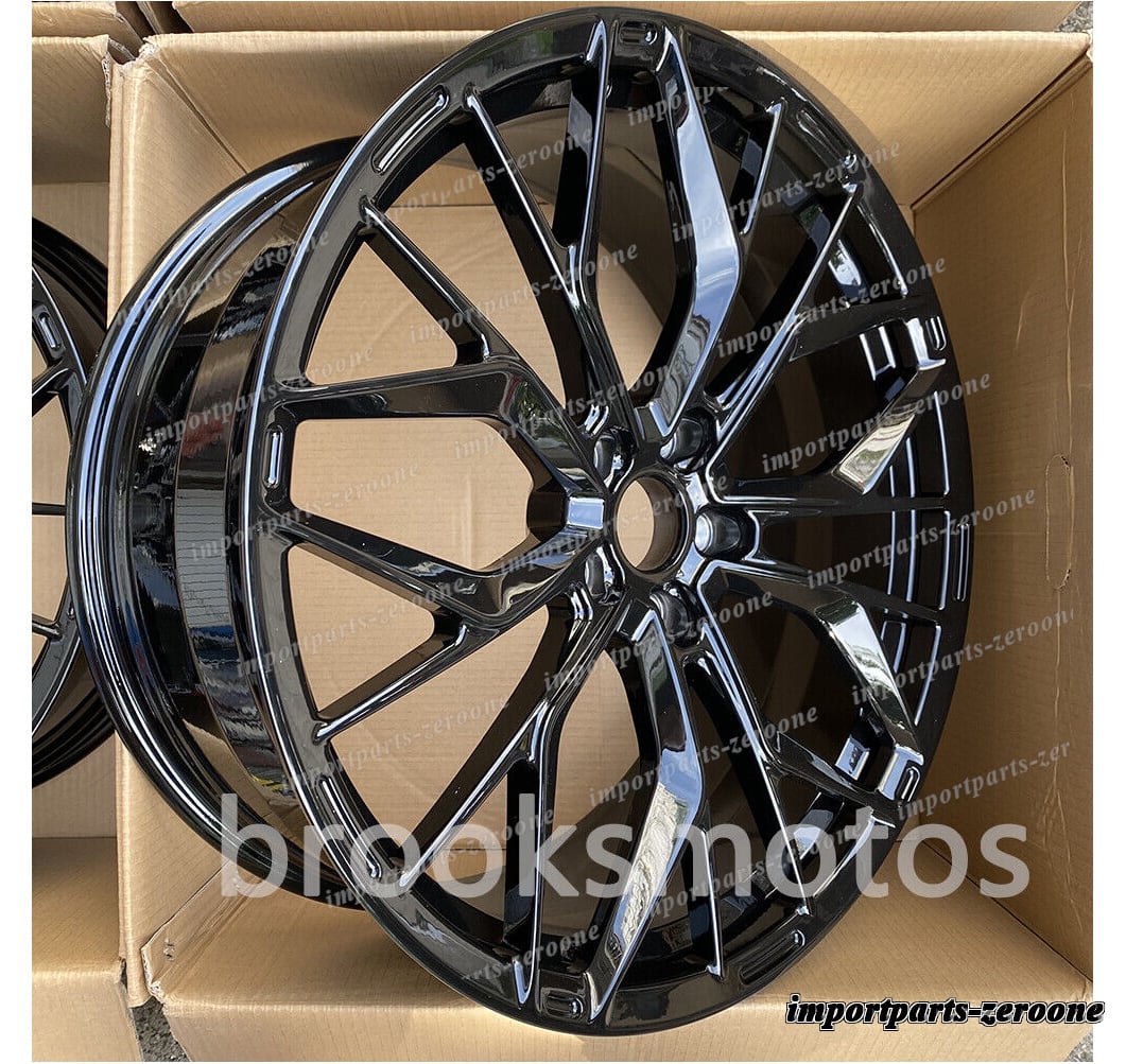 21インチニュースタイル ブラック スタッガー  ホイール  21X 9　FORGED　4本セット　-