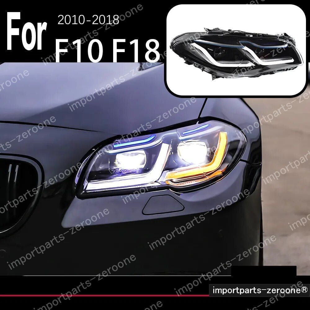 BMW　５シリーズ　F10　F11　F18　アップグレードヘッドライト　右ハンドル用　2010～2013 HALOGEN　-HAD-1053