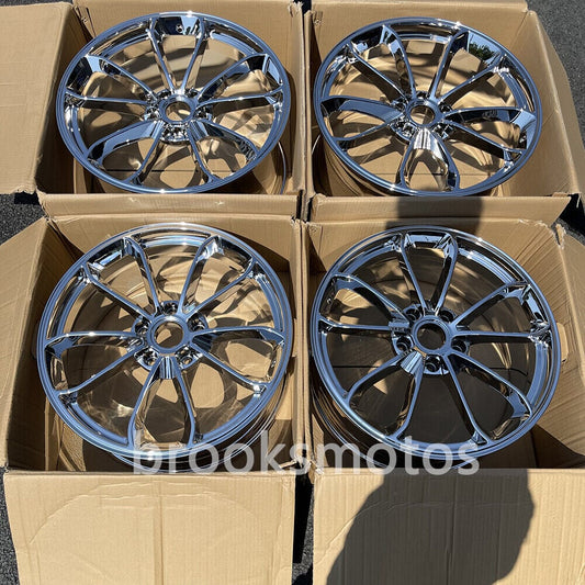 20インチ  21インチ ニュークロームスタイル鍛造ホイールポルシェ 991 911 ナローボディ BRN-1821