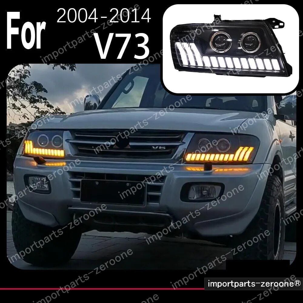 三菱　パジェロ　V73　V75　V77　アップグレードヘッドライト　左ハンドル用　HEADLIGHT ALL 　-HAD-1058