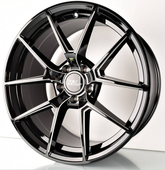 19インチ STAGGERED BLACK ホイール ( ４本セット ) アウディ A5 A7 A8 S5 S7 S8 RS5 RS7 SQ5 　-DFO-1067