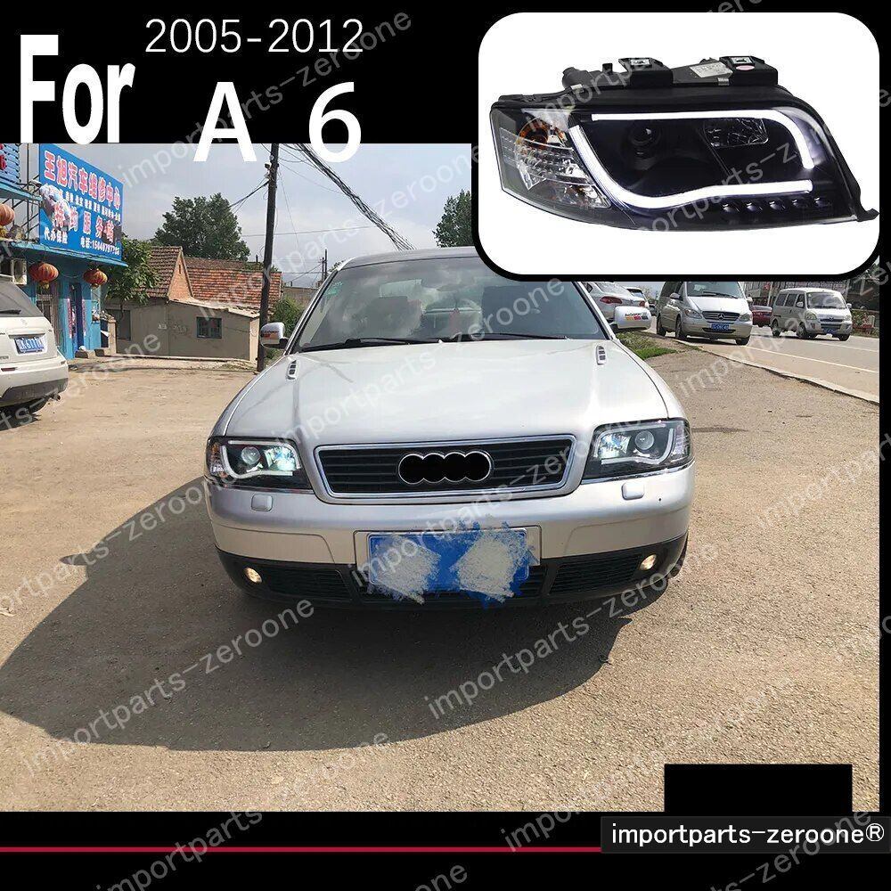 アウディ　A6　C5　C6　アップグレードヘッドライト　ソナー付き　2005～2011　HEADLIGHT NO BULB　　-HAD-1096