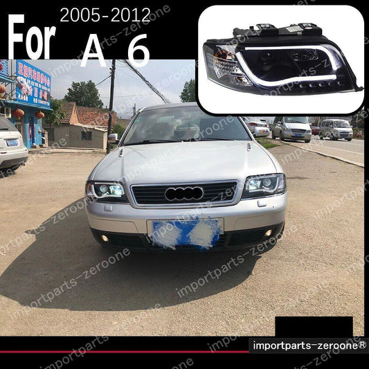 アウディ　A6　C5　C6　アップグレードヘッドライト　ソナー付き　2005～2011　HEADLIGHT NO BULB　　-HAD-1096