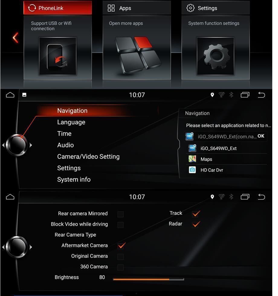 BMW 7 シリーズ F01 F02 (2009-2012) CIC アンドロイドナビ　GPS WIFI BLUETOOTH 　送料無料！！-2394