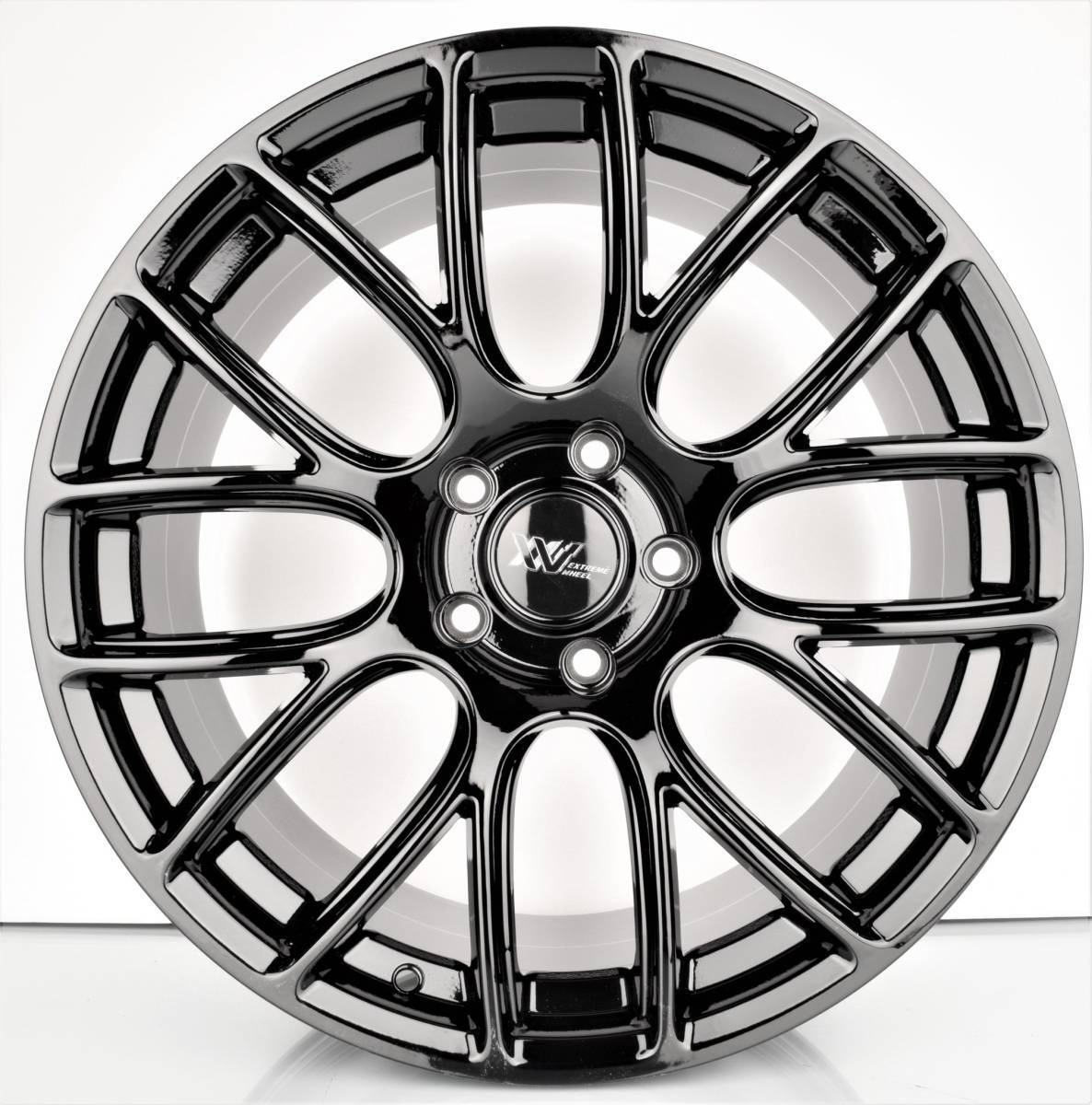 19インチ STAGGERED BLACK ホイール ( ４本セット ) アウディ A4 A5 A6 A8 S4 S5 S6 S8 RS4 RS5 RS6 TT Q4 Q5 　-DFO-1053