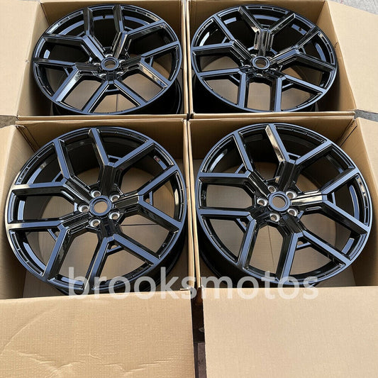 22インチ NEWグロスブラック 5 スポークホイール　ランドローバー　ボリューム 22X9.5 BRN-1535