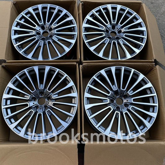 21 인치 NEW 멀티 스포크 스타일 그레이 휠 2019+ BMW G07 X7 5X112 21X9.5 BRN-1371