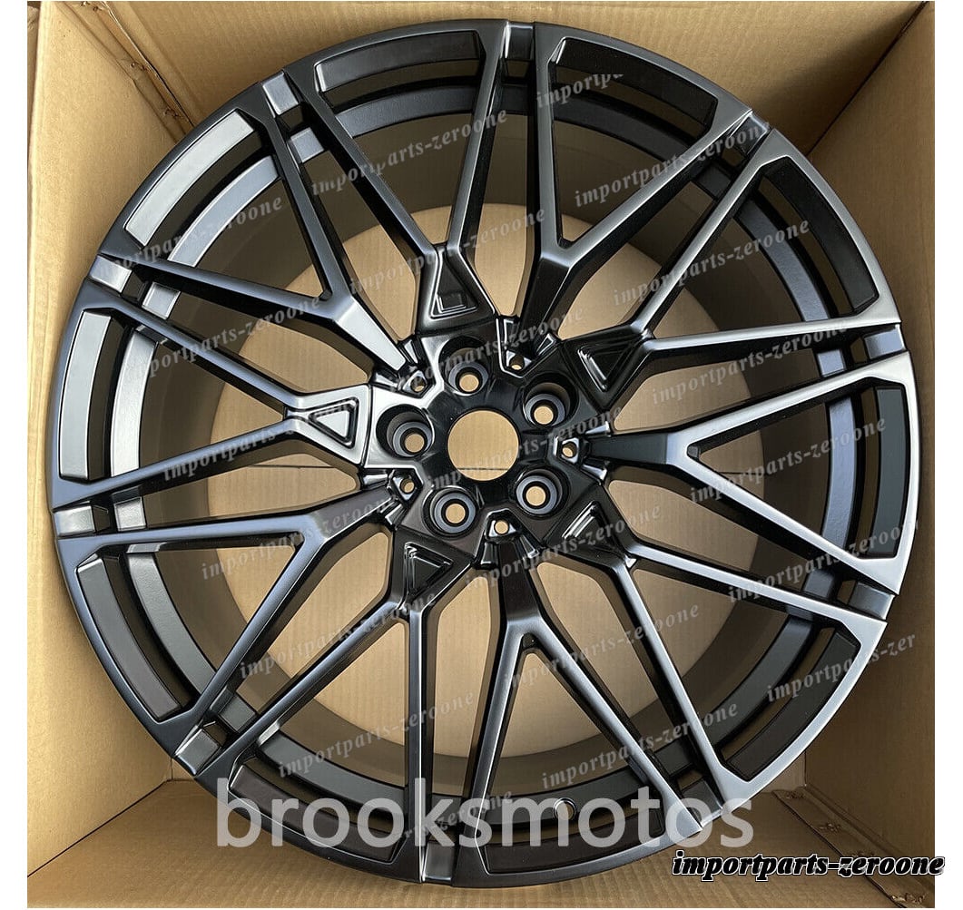 22インチ サテンブラックホイール BMW X5 E70 F15 X6 E71 F16 5X120 818 22X9.5/10.5 "　-