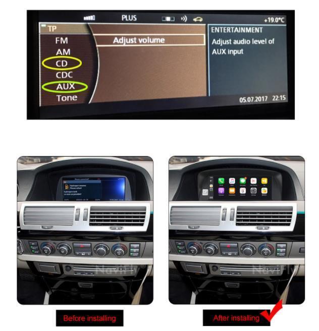 BMW 7シリーズE65 E66 2001-2008 アンドロイドナビ　ビルトイン　CARPLAY CCC 64G CCC　　-YA-1069