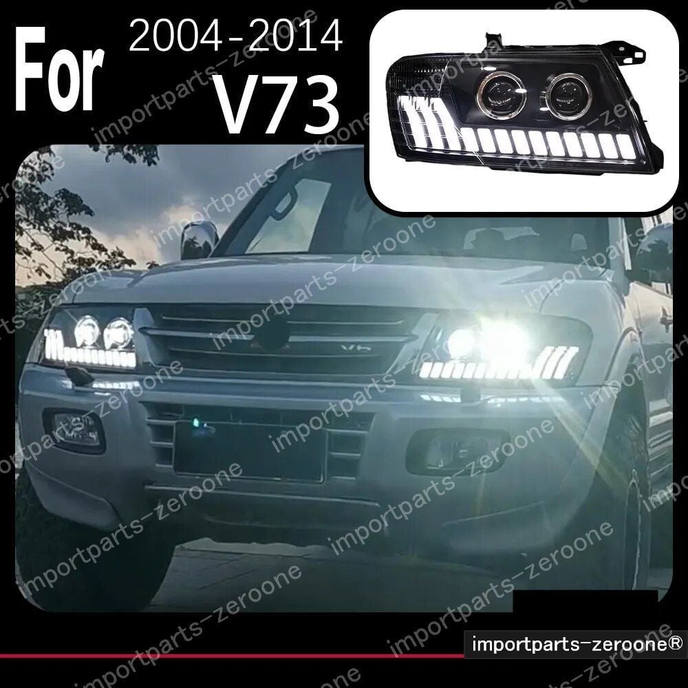 三菱　パジェロ　V73　V75　V77　アップグレードヘッドライト　左ハンドル用　HEADLIGHT ALL 　-HAD-1058