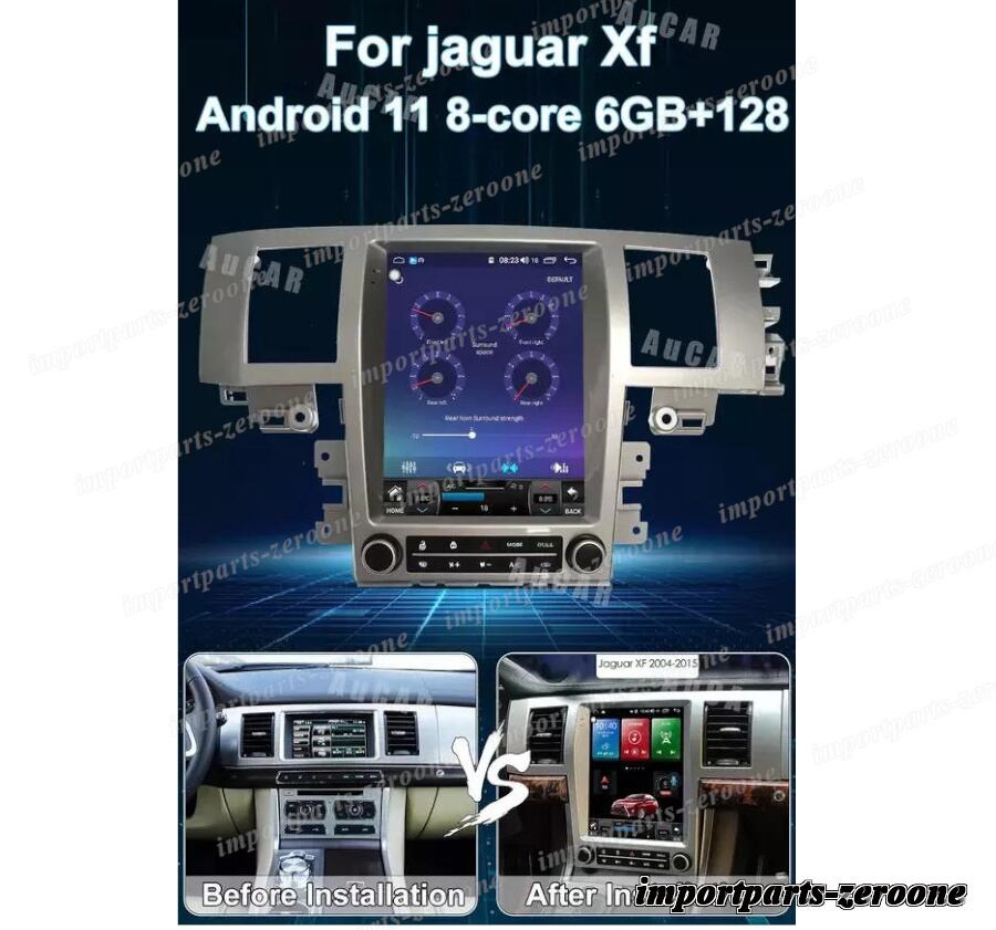 9.7インチ　ジャガー　XF　2004-2015　テスラスタイルアンドロイドナビ　アンドロイド11　6G　128G　-AUC-1029