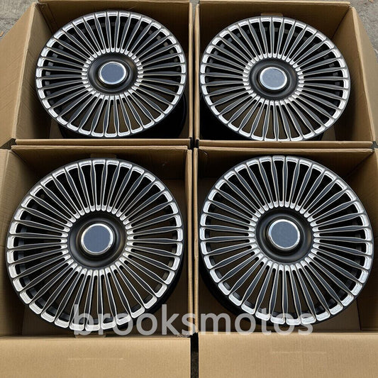 2003-2016 Porsche Cayman 21X9 21" Black Milled Spoke Style Wheels BRN-1522