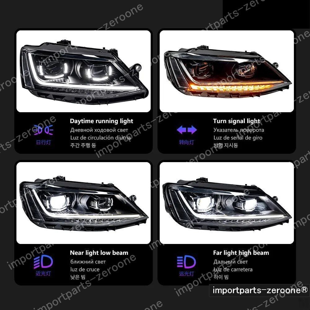 VW　ジェッタ　アップグレードヘッドライト　MK6　2011-2018　B8　HEADLIGHT XENON　　-HAD-1022