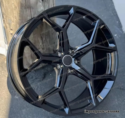 Limited quantity, 21 inch wheels, gloss black, set of 4, Audi RS6 Style, A7, A8, Q7, RS6, S7, S8, RS - HU-1042★