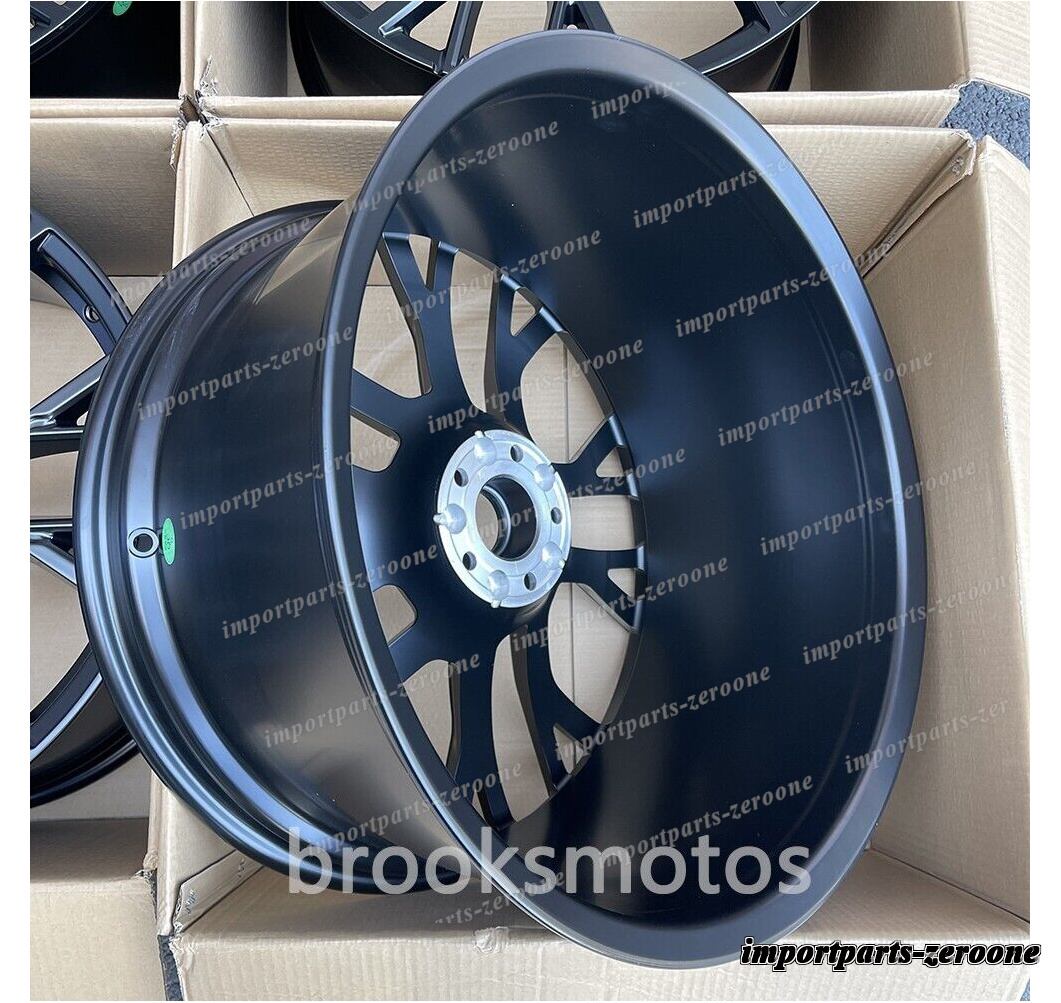 22インチ NEW STYLE SATIN BLACK WHEELS RIMS FIT BMW X5 E70 F15 X6 E71 F16 809 5X120　-