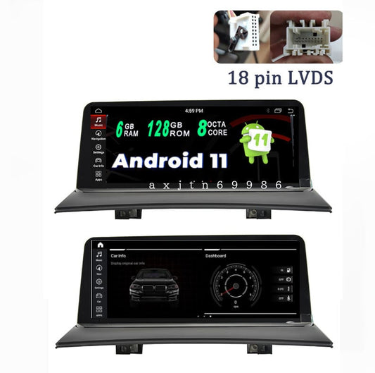 BMW X3 E83 アンドロイドナビ　　 10.25 インチ　ANDROID11　　CARPLAY　モニター有　ナビなし車用　(2004-20011)　-DS-1051