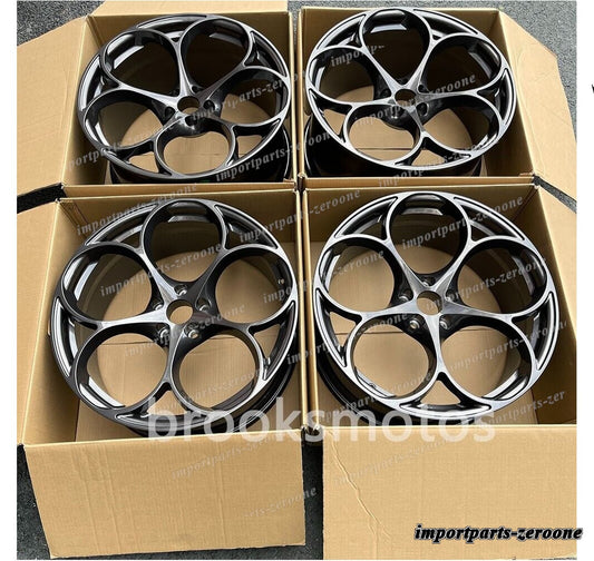 1点限り アルファロメオジュリアQV 19インチ フォージドホイール 19x8.5 グロスグレークゲイリー"　-BRN-11612　鍛造　★