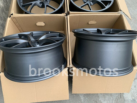 1点限り 19インチ　アルファロメオ GIULIA 19インチ ホイールセット 19x8.5 19x10 SATIN ガンメタル 　-BRN-1379　鍛造　★