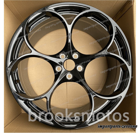 1点限り VW ゴルフ R 18インチ グロスブラック フルフォージドホイール 18x8.5 MK7 MK8用　-BRN-11550　鍛造　★